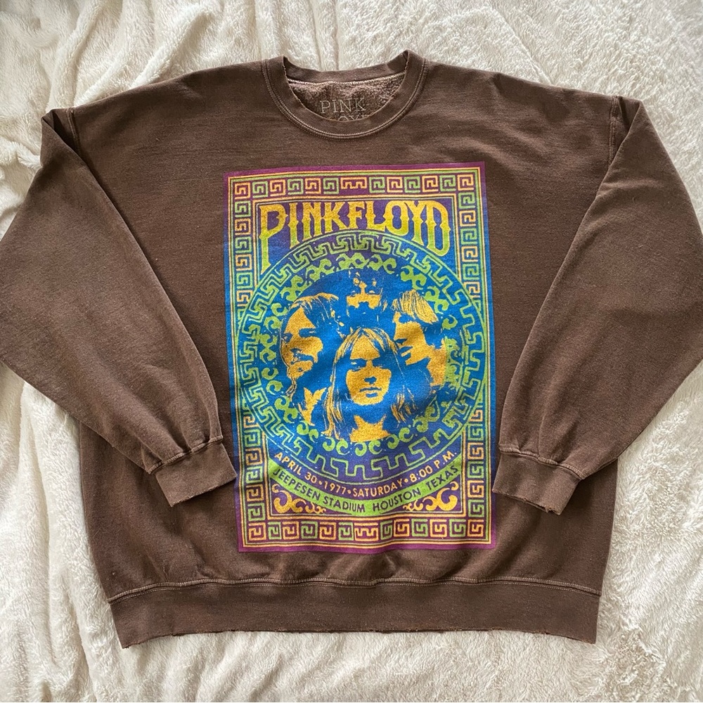 Urban Outfitters Brown Pink Floyd Crewneck Sweatshirt